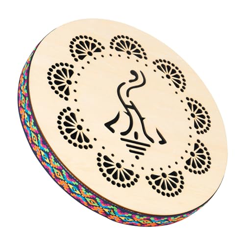 Tambourin en bois de 25,4 cm avec membrane résistante aux baguettes