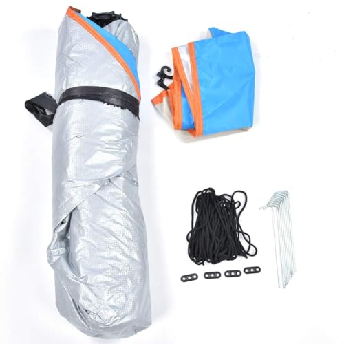 Carpa automática impermeable doble capa azul miniatura 1