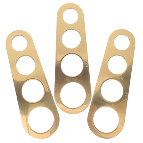 Garneck 4 Hole Pasta Ruler Spaghetti Measure Tool Italian Pasta Measuring Device Non-slip Food Grade Stainless Steel