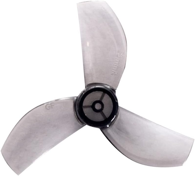 Gemfan 4Pairs 35mm 3-Blade/4-Blade Propeller 1.0mm CW CCW PC Paddle for 08028 Motor Freestyle Racing Tinywhoop Drone (3-Blade,Gray)