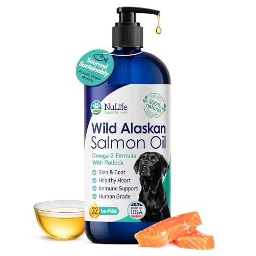 Pure Wild Alaskan Salmon Oil for Dogs - Omega 3 Formula - Dog Fish Oil Liquid - Skin and Coat Supplement for Shedding - Dry Itchy Skin and Allergies - EPA + DHA Fatty Acids - 32 oz Pump Bottle