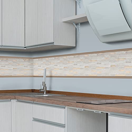 Stickgoo 10-Pack Tile Edge Trim, 12" Wall Molding Trim For Peel And Stick Backsplash Tile, No Self-Adhesive Tile Edge Decorative Liner (Copper) #TOP4