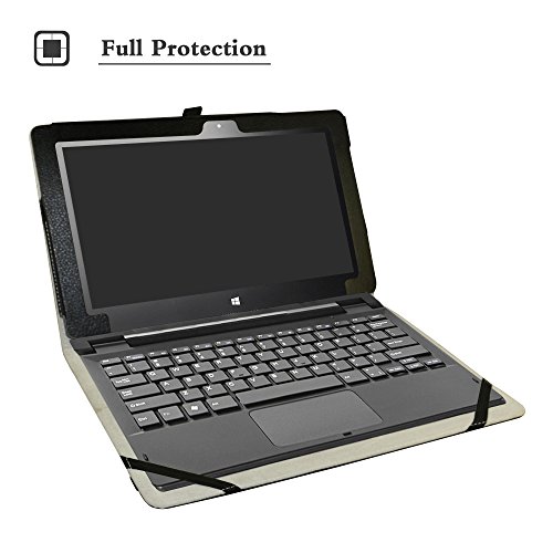 Insignia Flex 11.6 NS-P11W6100 Case,Mama Mouth PU Leather Folio 2-Folding Stand Cover for 11.6" Insignia Flex 11.6 NS-P11W6100 Windows 10 Tablet,Black