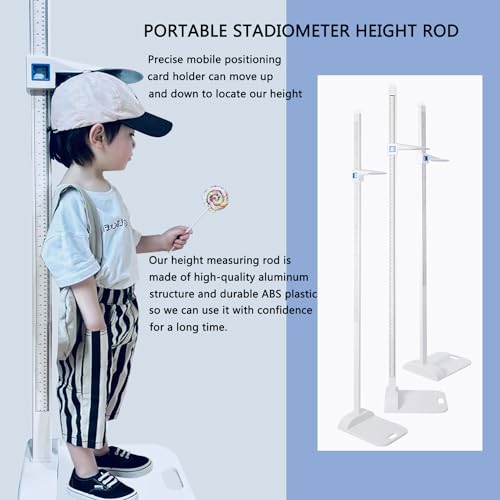 JJFFTAO Medidor De Altura De Liga De Alumínio, Poste De Medição De Altura Portátil De 5 Seções, Medi