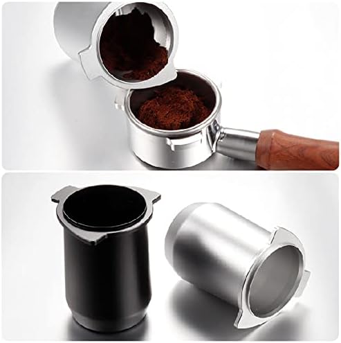 Dosing Cup 54mm, Bekasa Dosing Ring Coffee Accessrioes Aluminum with Sage 54mm Portafilters for Breville Barista Express Grinder Hand Free (Silver)