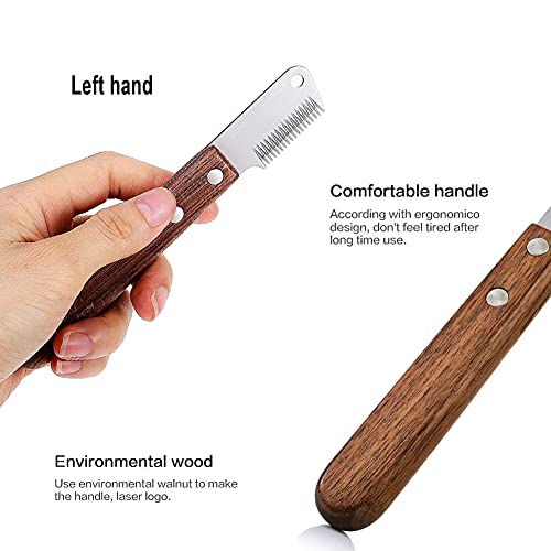 Professional Trimmmesser,Trimmen hund terrier,Trimm Messer Pflegemesser für Unterwolle Ergonomisch Geformtem Griff