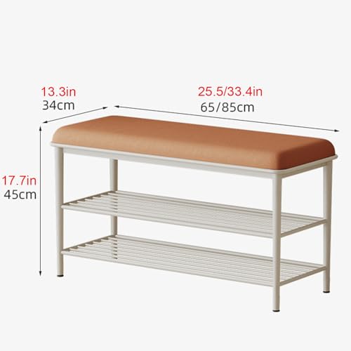 Banc de rangement pour chaussures blanc 65 cm de style simple - 2