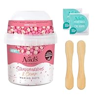 Nad's Hair Removal Waxing Dots - Hard Wax Beads - Wax Kit Hair Removal For Women - Microwaveable No-Strip Formula