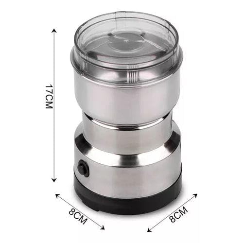 Image of Mini Electric Spice Grinder Machine One Touch Stainless Steel Coffee Masala Nuts Seeds Dry Grinding Compact Kitchen Tool Device