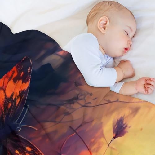 Plaid papillon couverture toutes saisons pour cocooning au lit