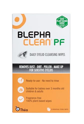 PF Daily Eyelid Wipes - Gentle Cleansing for the Eyelids and Skin Around the Eyes | Suitable for Babies (over 3 months old), Children and Adults | 20 Sterile Plastic-Free Wipes