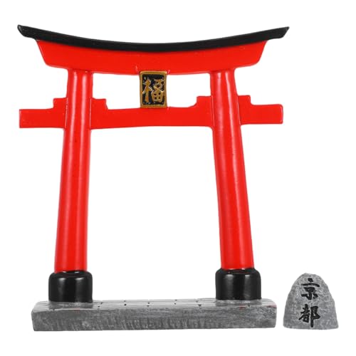 Cabilock Japanese Torii Gate Resin Model for Garden Micro Landscape Decoration, Fish Tank Ornament, Home and Office Decor, Miniature Architectural Craft