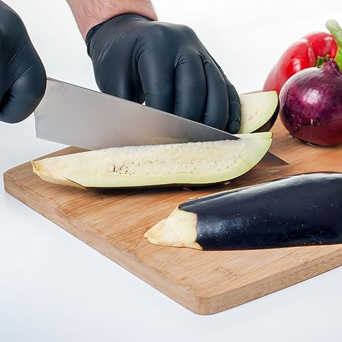 Luva Nitrilica Preta Descartavel sem Pó - INOVEN - P, M e G - 100 unidades (P)