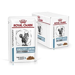 Royal Canin Veterinary Sensitivity Control - 12 x 85 g - Alimento Dietetico Completo per Gatti Adulti - Riduce i Sintomi di Intolleranza ai Nutrienti - Bocconcini in Salsa
