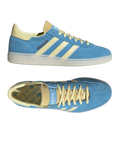 Image of adidas Handball Spezial Men's Sneakers, Semi Blue Burst /Almost Yellow /Crystal White, Size 11