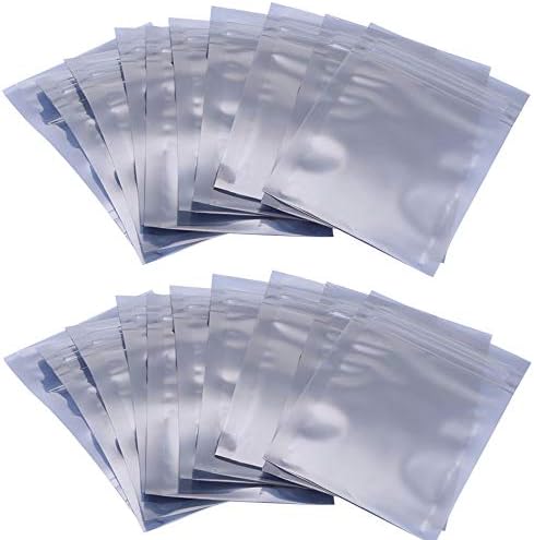 SUNFUA 100 Pcs Translucence Anti Static Bags Shielding Bag for Motherboard Electronics Components SSD HDD and Electronic Device(Size 100 * 150 mm)