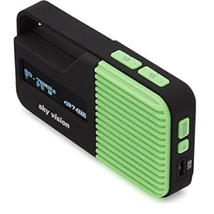 Sky Vision DAB Radio 10 G – kleine, draagbare mini digitale radio, outdoor, DAB+, FM/FM-tuner, USB-oplaadfunctie (groen)
