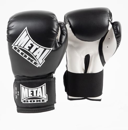 Metal Boxe PB480 - Guantes De Boxeo, Negro, Tamaño 10 Oz