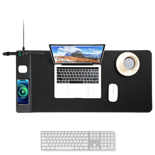 VOVIPO 3 in 1 Wireless Charging Mouse Pad, Gaming Mousepad with Wireless Charger Multiple Devices...
