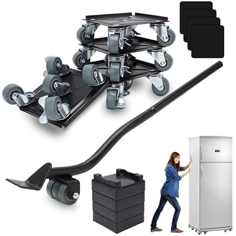 Furniture Movers with Wheels, Heavy Duty Furniture Dolly, Furniture Lifter Tool with 2866 lbs/1300 kg Load Capacity, Furniture Movers Sliders for Moving Sofa Fridge Appliance Heavy Furniture Cover