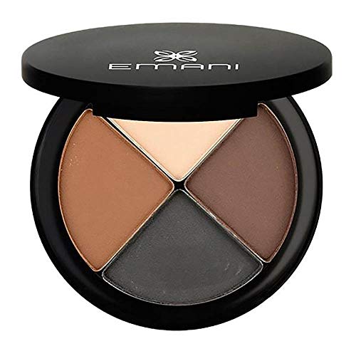 Emani Illusion Quad Eyes Eyeshadow Palette - Blendable & Lightweight, Safe for Sensitive Eyes - Vegan, Cruelty-Free - 4 Shades, Sunset Blvd (Matte Browns)