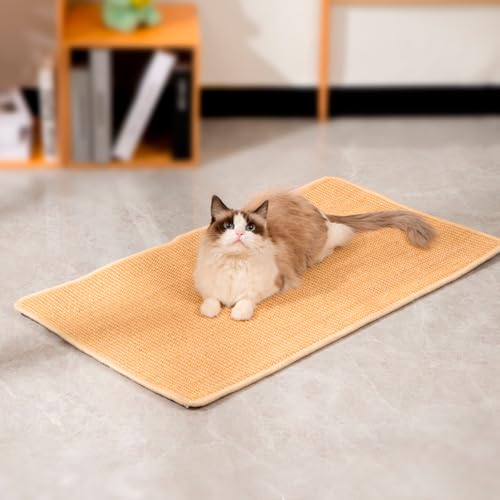 Ram® Sisal Cat Scratch Mat 60cm x 50cm Scratching Mats Anti Slip Scratching Pad - Image 3