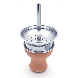 Hookah Bowl Clay w/Heat Management Screen for Perfect Smoking Experience for Hookah Lovers 7.5″