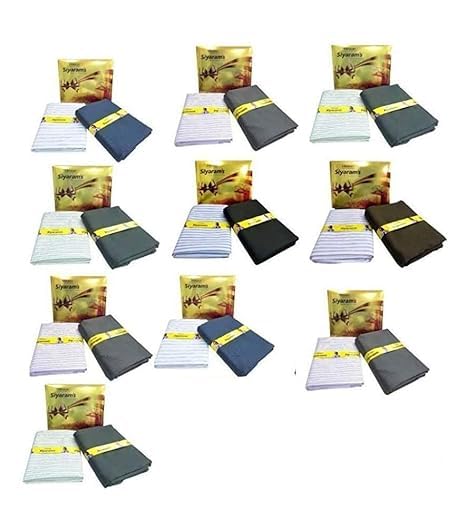 its' fashion impact Siyaram's Men's Poly Blend Shirt Trouser Fabric (Multicolour, Free Size) -Set of 10-picture-12