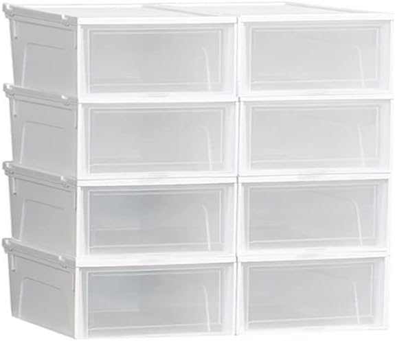 8パック広げ靴収納ボックス透明な靴ボックスダストプルーフプラスチック引き出し靴キャビネット寮の節約プルアウト むくみ靴★新作・2026年★人気★