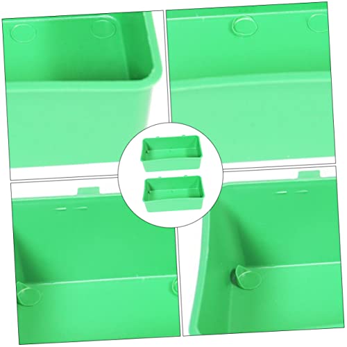 Hohopeti 2Pcs Green Parrot Bathing Tub Pet Bird Bath Basin for Cage Shower Basin Supplies for Parrots Canaries and Cockatiels - Image 4