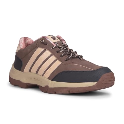 Image of Liberty Leap7x COLUMBIA6E Men Sports Trekking Shoes - Brown & Olive Green | Comfortable and Durable Lace-Up Closure - Suitable for Lacing Running, Gym, Jogging and Outdoor Shoes for Man