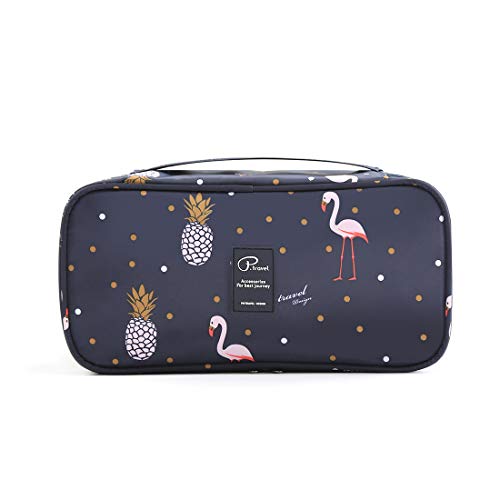 Almacenamiento Caso de Viaje Bra Ropa Interior Organizador Bolsa Tuscall Neceser de Viaje Impermeable Bolsa de Cosméticos para Viajes, hogar (Flamingo)
