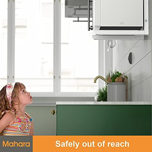 mahara Microwave Oven Shelf Brackets - Wall Hanging Microwave Shelf Adjustable Depth - Wall Mount Hanging Shelf Max 45kg - Space Saving Microwave Brackets Wall Shelf - Kitchen Storage & Organisation