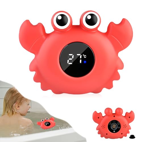 Badethermometer Baby Sichere Perfekte Badetemperatur Wasserthermometer mit LED-Warnleuchte Temperaturwarnfunktion für Spielen in der Badewanne und Sicheres Baden zum Jungen Mädchen