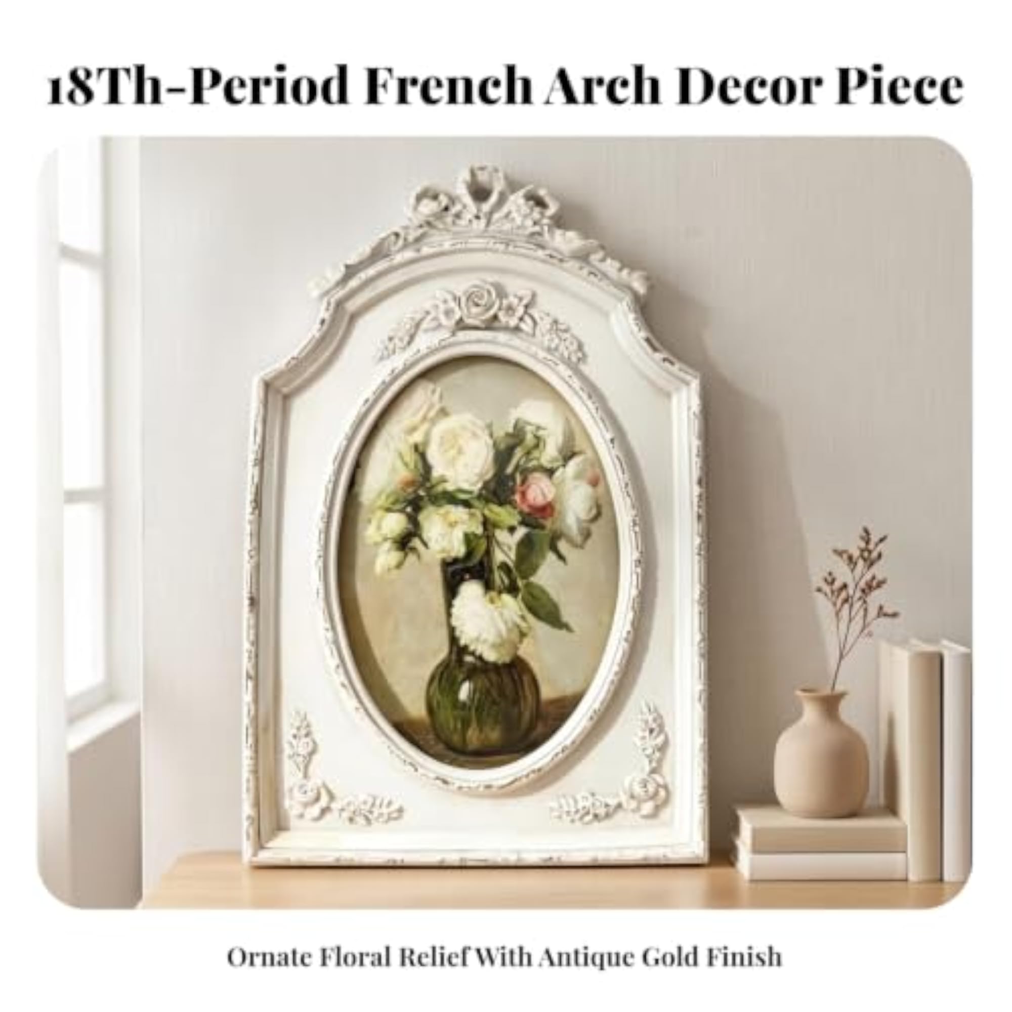 Ornate Resin Picture Frame, Vintage Arched Design