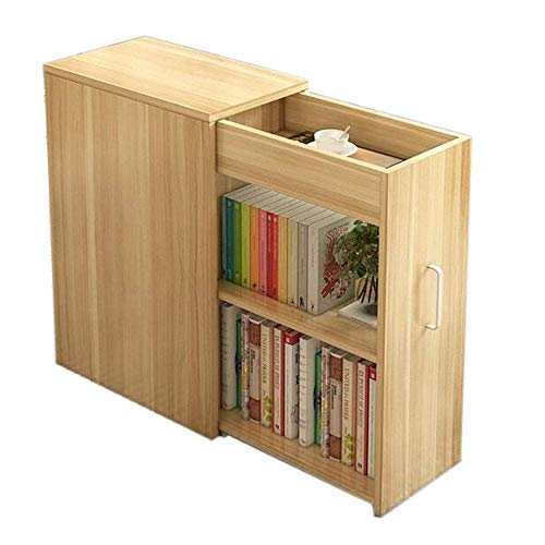 MOM Home Storage ShelvesOffice Furniture Stands Bookshelf Mobile Storage Locker with Doors Multipurpose Storage Unit Bookshelf Cabinet Bedroom Space Saving HoldersWood Color196811023346In