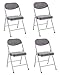 Produktbild HAKU Möbel Klappstuhl 4er-Set alu, grau, Rücken gepolstert, Sitz gepolstert, Stahl - Maße: B 47 cm x H 79 cm x T 53 cm, Style: Modern