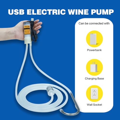 Image of Food Grade Portable USB Small Auto Siphon Electric Wine Pump,DC 5V,2LPM