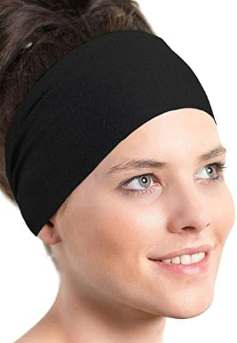 HighlifeS Yoga Headbands for Women and Men Non Slip Design Headband for Running Yoga Fitness Fashion (Black)