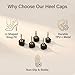 6 Pairs U-Shape Heel Tips Replacement - 11/12/13mm Non-Slip High Heel Caps Protectors for Shoe Repair
