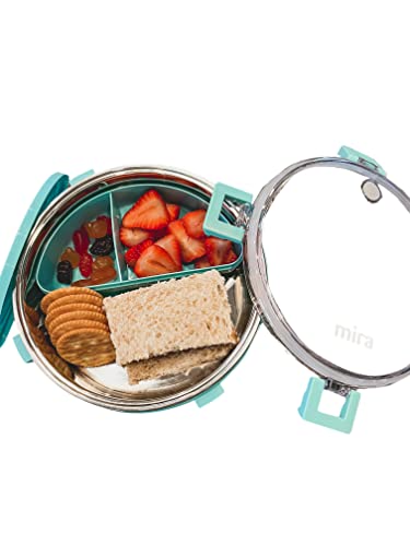 Mira Stainless Steel Round Lunch Container With Bonus Bento Box Insert thumb #5