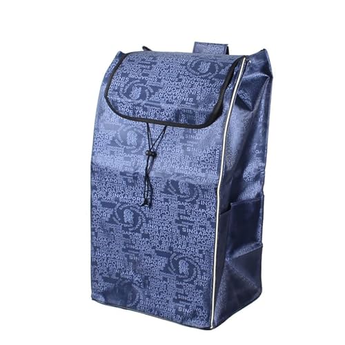 YUZDNM 60L Faltbare Einkaufstrolley-Ersatztasche Mit Seitentaschen – 60L Wasserdichte Aufbewahrungstasche Aus Oxford-Stoff, Einkaufstüten Mit Großem Fassungsvermögen(1PCS)
