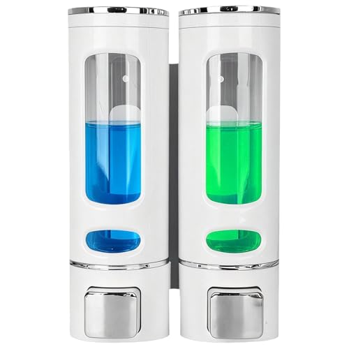 Distributeur de savon 400 ml Montage mural : distributeur de savon mural pratique, double tête...