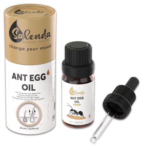 Salenda Natural Ant Egg Hair Removal Oil, Perfect After Hair Removal for Women & Men, Ant Egg to Reduce Unwanted Hair Growth Oil, Body & Face Hair Growth Slowdown Oils, 0.7 fl oz (20 ml)