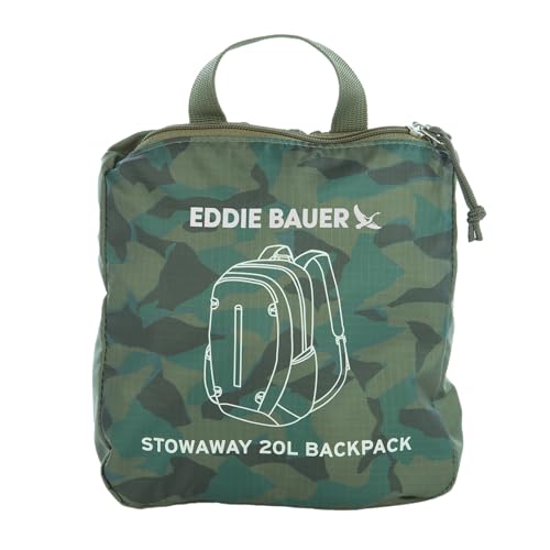 Image of Eddie Bauer Stowaway Packable Backpack | Travel | Outdoor | Lightweight | Foldable | Durable | Ripstop Polyester | 20L - Sprig Green