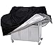Flymer - Copertura impermeabile per barbecue in tessuto Oxford, antivento, antistrappo, anti-UV, per mobili da giardino, 152 x 76 x 120 cm, colore: Nero