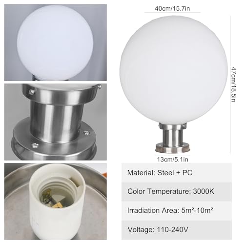 Éclairage extérieur moderne en acrylique et acier inoxydable - 3