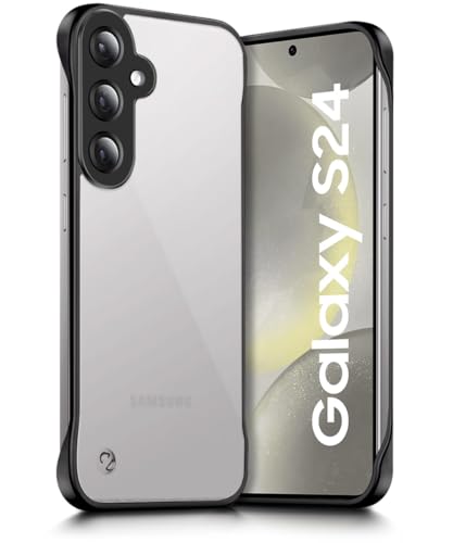 Image of WOW IMAGINE Hybrid Ultimate Back Case for Samsung Galaxy S24 5G | Lightweight Frameless Design with Full Protection | Shockproof Ultra Slim | Translucent PC & TPU Mobile Cover -Black