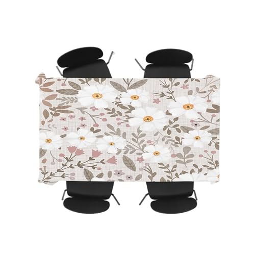NFEKLFI Mantel Flores Mantel Floral con árboles, Estilo rústico a Cuadros, for cenas, 107 x 94 cm(160X260CM)