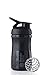 BlenderBottle SportMixer Tritan Grip Shaker Bottle, Black/Black, 20-Ounce